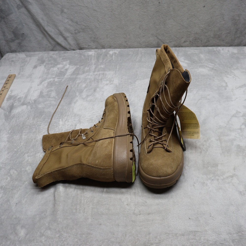 Belleville Army Combat Boots Mens 11W Brown Leather Temperate Weather USA NEW